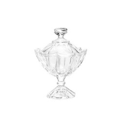 Bomboniere de Cristal com Pé e Tampa Sky 12,5cmx17,5cm Rojemac - 1 Bomboniere de Cristal com Pé e Tampa Sky 12,5cmx17,5cm Rojemac - 1