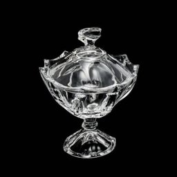 Bomboniere de Cristal com Pé e Tampa Sky 12,5cmx17,5cm Rojemac - 2 Bomboniere de Cristal com Pé e Tampa Sky 12,5cmx17,5cm Rojemac - 2