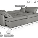 Ver imagem 4 de Sofá Retrátil e Reclinável 220cm Linho Milano