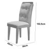 Sala de Jantar Mesa Olímpia 120CM MDF Canto Copo com 4 Cadeiras Carol Moderna - 4
