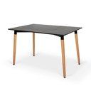Ver imagem 6 de Conjunto Mesa de Jantar Retangular Eiffel Preta 120x80cm com 6 Cadeiras Itália - Preto