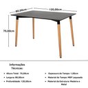Ver imagem 7 de Conjunto Mesa de Jantar Retangular Eiffel Preta 120x80cm com 6 Cadeiras Itália - Preto