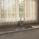 Ver imagem 4 de Cortina Cozinha Renda Toscana Bando 2,00x1,50 Alt:Champagne