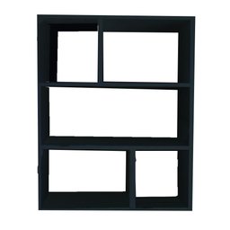 Estante de Parede Multiuso Decoração Livro Preto em Mdf [f031] - 2