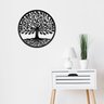 Aplique de Parede Mandala Árvore Frondosa Decorativo 49x49:preto/49.0 Cm - 4