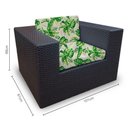 Ver imagem 2 de Conjunto Bora Bora Escuro - 1 Sofá 2 Lugares + 2 Poltronas + 1 Mesa de Centro - Egeias