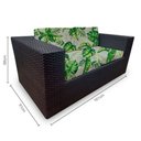 Ver imagem 3 de Conjunto Bora Bora Escuro - 1 Sofá 2 Lugares + 2 Poltronas + 1 Mesa de Centro - Egeias