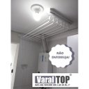Ver imagem 4 de Varal Teto Individual 80cm X 10 Varetas - em Alumínio Branco