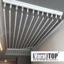 Ver imagem 3 de Varal Teto Individual 80cm X 10 Varetas - em Alumínio Branco