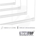 Ver imagem 5 de Varal Teto Individual 80cm X 10 Varetas - em Alumínio Branco