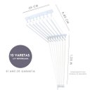 Ver imagem 1 de Varal Teto Individual 80cm X 10 Varetas - em Alumínio Branco