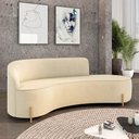Ver imagem 2 de Sofá 4 Lugares Orgânico 220cm Pé Dourado Morgan Suede D03 - D’Rossi
