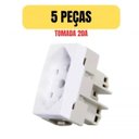 Ver imagem 2 de Kit 5 Tomada 2p+t 20a Branca Margirius Sleek Pa016048
