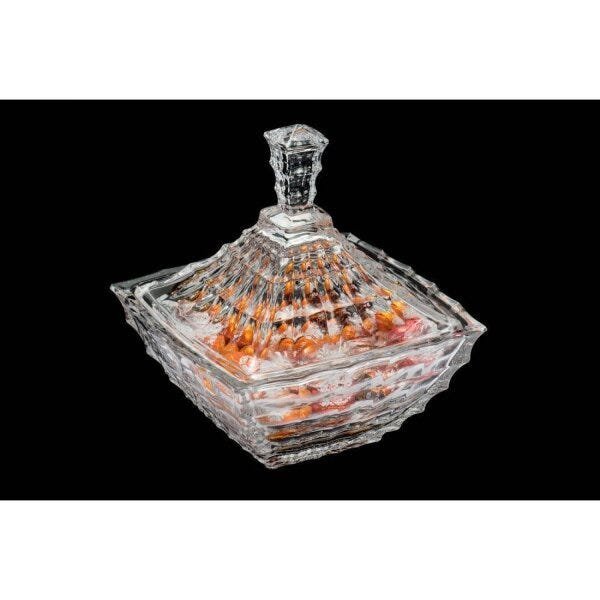 Bomboniere de Cristal com Tampa Mauricius 18cmx19,5cm Rojemac - 3