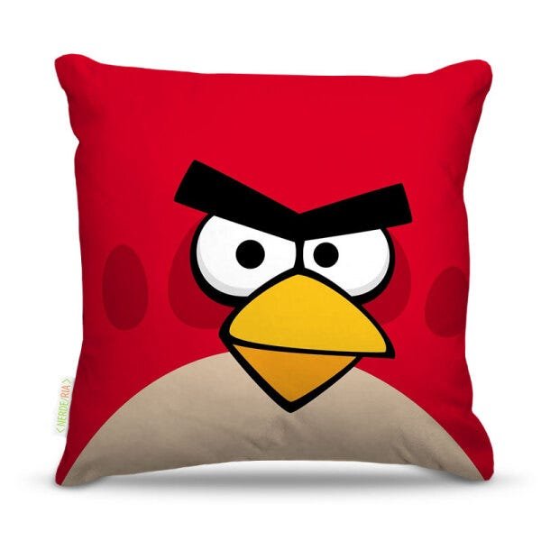 Almofada 45 x 45cm Nerderia e Lojaria angry bird colorido