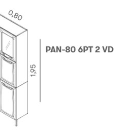 Paneleiro Duplo em Aço 80cm 6 Portas New Premium Itatiaia - 3