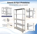 Ver imagem 3 de Estante de Aço 5 Prateleiras 25cm Multiuso 25kg/prateleira Várias Cores