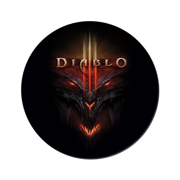 MOUSE PAD GAMER PEQUENO 20x24 cm Nerderia e Lojaria diablo colorido