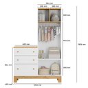 Ver imagem 6 de Berço Americano 4315 Mini Cama e Guarda Roupa com Cômoda Q Encanto Slim 4970 Branco Acetinado com Co