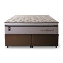 Ver imagem 4 de Conjunto Box Baú Super King Liverpool Marrom 193x203x80 c/ Molas Ensacadas