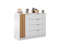 Ver imagem 1 de Cômoda Sapateira 3 Gavetas 1 Porta Organizadora Infantil Ayla Branco - Phoenix Baby
