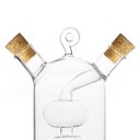 Ver imagem 2 de Garrafa 2 em 1 para Óleo e Vinagre de Vidro Borossilicato Alambique 60ml e 300ml Rojemac