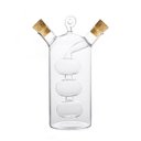 Ver imagem 1 de Garrafa 2 em 1 para Óleo e Vinagre de Vidro Borossilicato Alambique 60ml e 300ml Rojemac