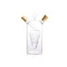 Garrafa 2 em 1 para Óleo e Vinagre de Vidro Borossilicato Uva 45ml e 300ml Rojemac - 1