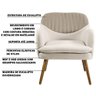 Kit 2 Poltronas Decorativa Pés Palito Chambord Jacar Bege - Gran Belo - 3