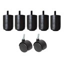 Ver imagem 1 de Kit Pé 6,5cm Madeira 5x2 Preto Cama Box Baú Casal Comum P63