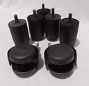 Ver imagem 3 de Kit Pé 6,5cm Madeira 5x2 Preto Cama Box Baú Casal Comum P63