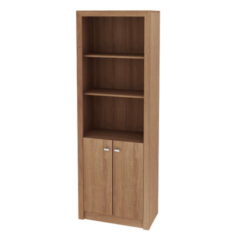Armário Estante Alto para Escritório Home Office ME4110 MDP Amendoa - Gran Belo