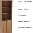 Ver imagem 3 de Armário Estante Alto para Escritório Home Office ME4110 MDP Amendoa - Gran Belo