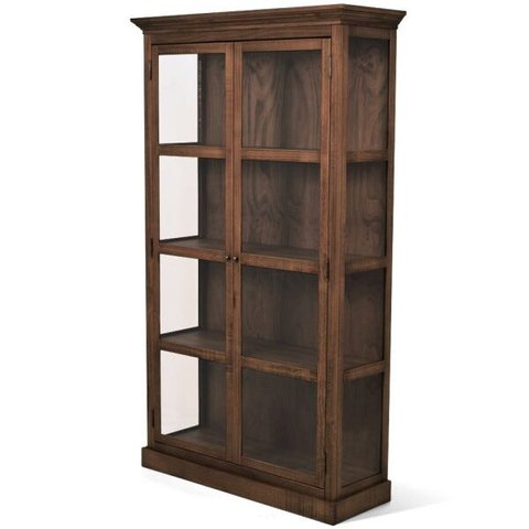 Cristaleira Adega para Sala de Jantar 2 Portas Zada Lateral Vidro 195x100 Canela