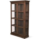Ver imagem 1 de Cristaleira Adega para Sala de Jantar 2 Portas Zada Lateral Vidro 195x100 Canela