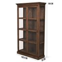 Ver imagem 2 de Cristaleira Adega para Sala de Jantar 2 Portas Zada Lateral Vidro 195x100 Canela