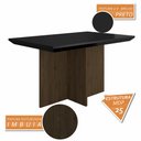 Ver imagem 3 de Mesa com 4 Cadeiras Duda 1,36 Imbuia/preto/marrom - Móveis Arapongas Imbuia/preto/marrom 04