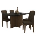 Ver imagem 1 de Mesa com 4 Cadeiras Duda 1,36 Imbuia/preto/marrom - Móveis Arapongas Imbuia/preto/marrom 04