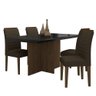 Mesa com 4 Cadeiras Duda 1,36 Imbuia/preto/marrom - Móveis Arapongas Imbuia/preto/marrom 04 - 1