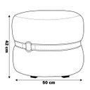 Ver imagem 2 de Kit 2 Puff Decorativo Sala de Estar Rene Debrum Couro Marrom Claro - Gran Belo