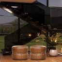 Ver imagem 6 de Kit 2 Puff Decorativo Sala de Estar Rene Debrum Couro Marrom Claro - Gran Belo