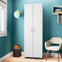 Ver imagem 5 de Estante de Livros para Escritório Home Office Portas Grandes Alf Branco Texturizado - Gran Belo