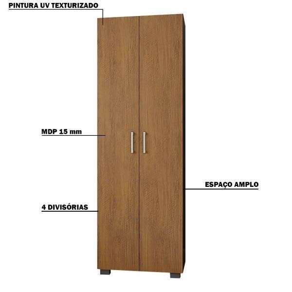 Estante de Livros para Escritório Home Office Portas Grandes Alf Freijó - Gran Belo - 3