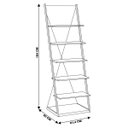 Ver imagem 3 de Estante Escada para Escritório Home Office Marjory Grafite Madeira Maciça Rustic Brown - Gran