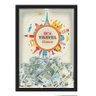 Quadro Caixa COFRE 33x43 cm (Com Led) Lojaria e Nerderia. viagens around the world preto - 1