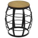 Ver imagem 2 de Kit 02 Bancos Decorativos Seat Garden Flora Preto Oregon - Gran Belo