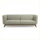 Ver imagem 2 de Sofá Dekorien Luminne 230cm Bouclé Verde Acinzentado Elite