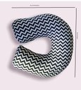 Ver imagem 4 de Almofada de Pescoço para Viagem em Tricoline,travesseiro de Descanso 30x33 Cm, Ergonomico 250g, Fibr