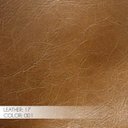 Ver imagem 2 de Kit 2 Puffs Decorativo Sala de Estar Frances Trio Couro Marrom Claro - Gran Belo
