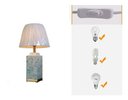 Ver imagem 5 de Abajur Luminária Quarto Porcelana Branco Verde Metal 65x34:Branco/Branco Com Verde